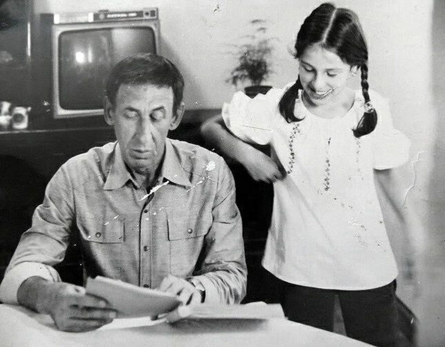 Владимир Бacов с дочерью Лизой