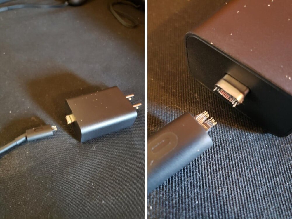 Складывала диван и случайно защемила им зарядку Складывала диван и случайно защемила им зарядку