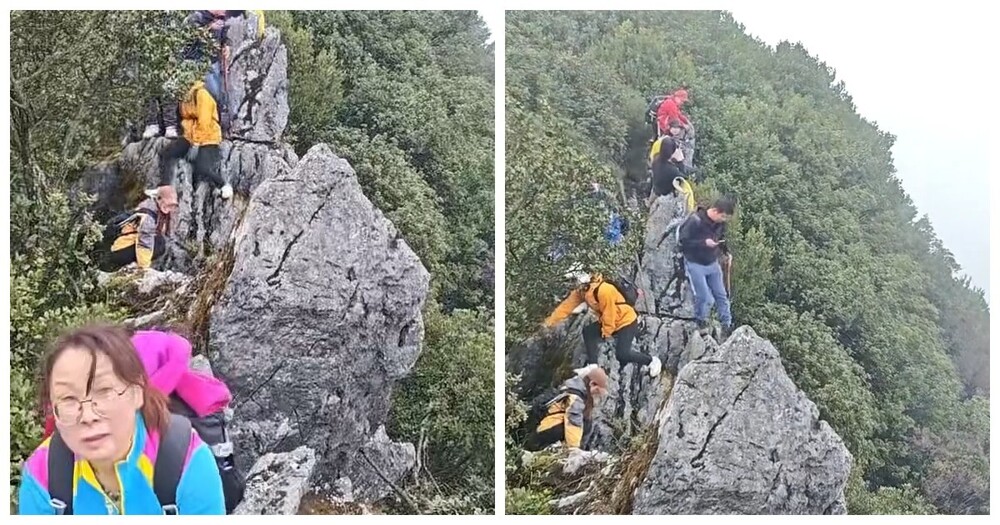 Турист чудом выжил после падения с 40-метровой скалы во время селфи