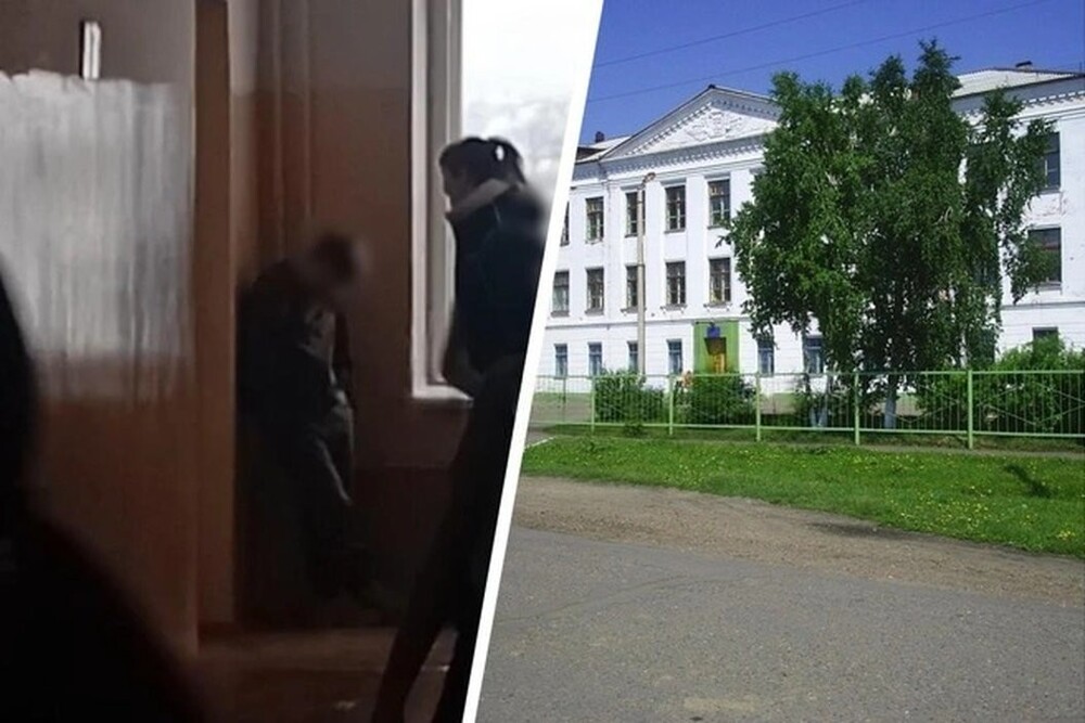 Женщина отхлестала сына ремнем прямо в школьном коридоре