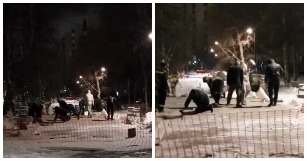 Благоустройство в Челябинске ведётся при любых погодных условиях