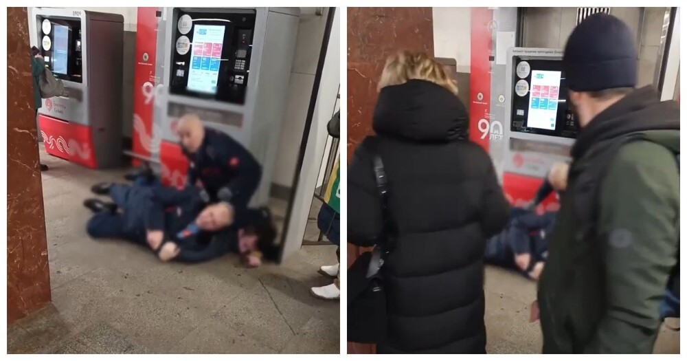 В московском метро контролёры скрутили пассажира, который отказался от досмотра