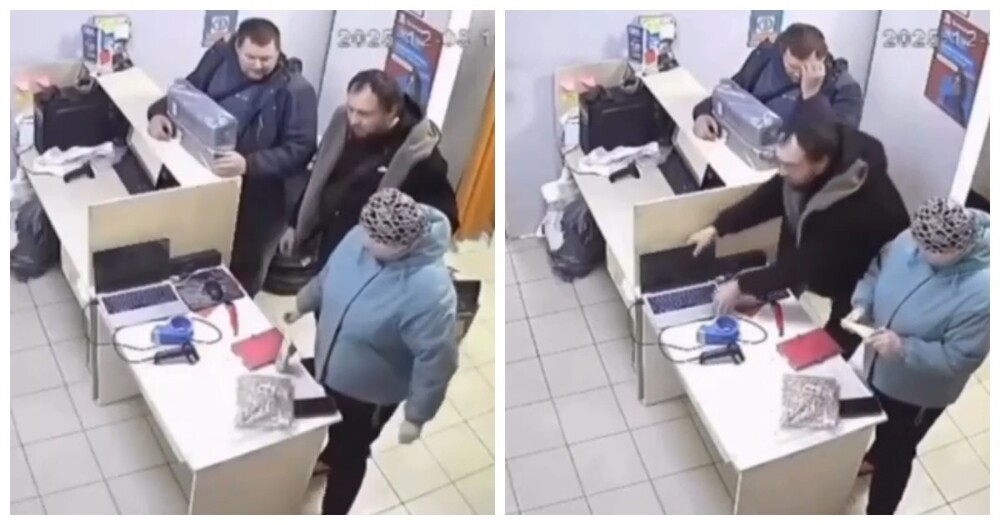 Неадекватный покупатель разгромил ноутбук сотрудницы