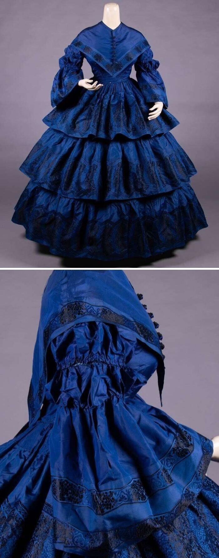 10. Шёлковое платье, середина 1850-х годов