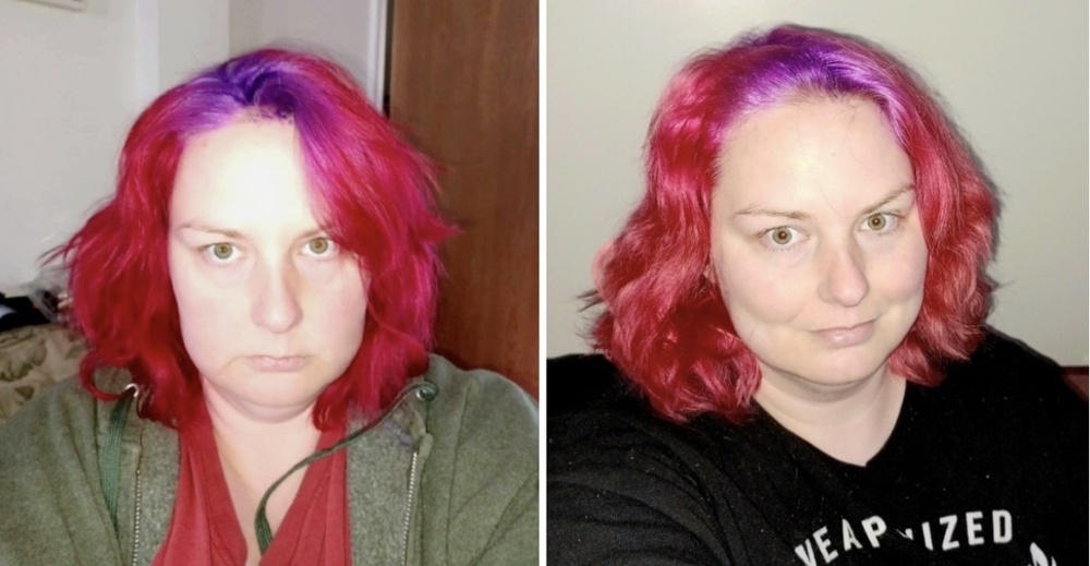 Представим, что это желаемый фиолетовый, а не розовый