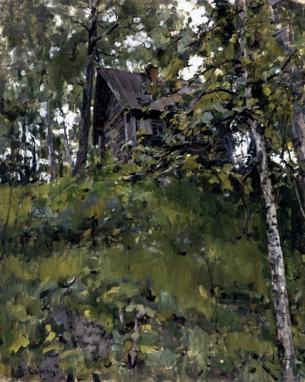 Серов В. А. Старая баня в Домотканове. 1888