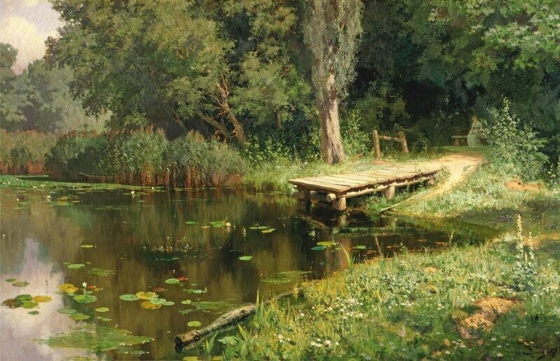 В. Поленов «Заросший пруд» 1879
