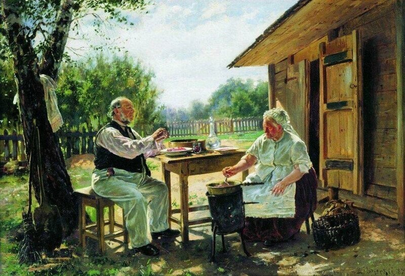 В. Маковский «Варят варенье» 1876