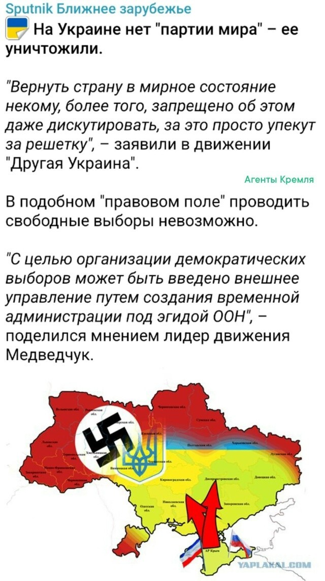 Мнение не особо ценное, но факт есть факт. На бывшей Украине в политике осталась только партия "Киевская банда"