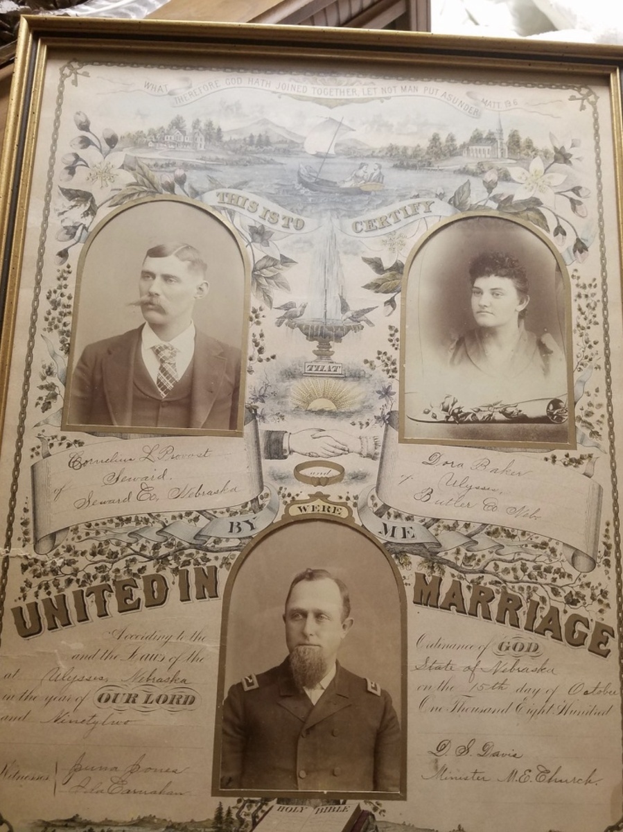 Реликвия, настоящая — свидетельство о регистрации брака из 19-го века!