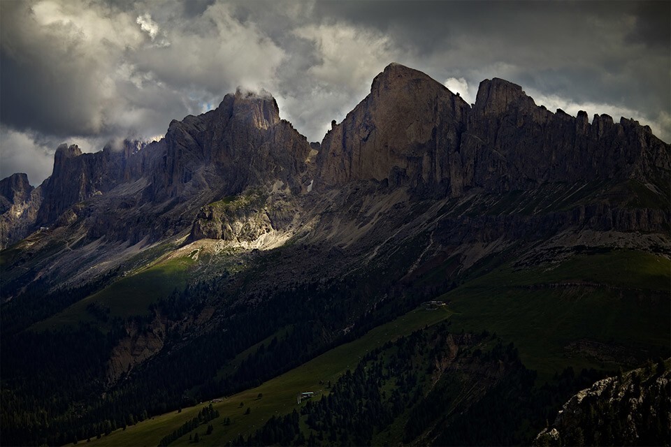 Величественный Rosengartenmassiv, Германия. Фото-Иоахим Донат