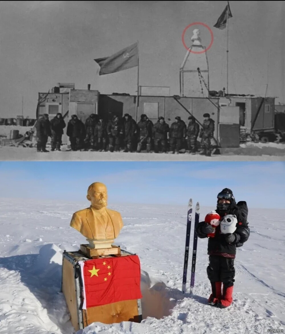 Советская научно-исследовательская станция в Антарктиде почти полностью покры...