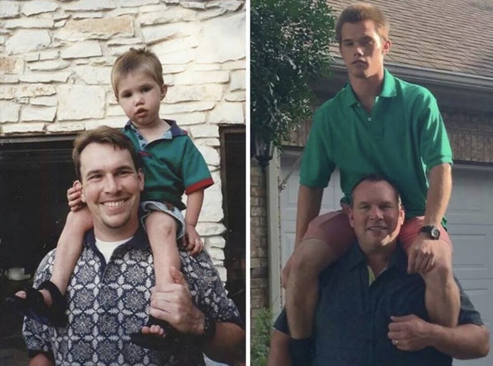 30+ примеров народного развлечения — уже взрослыми воссоздавать старые детские фото