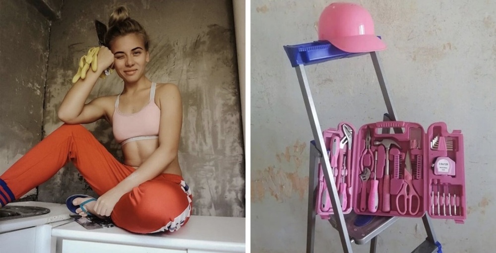 15 фотографий ремонта квартир, когда им занимается прекрасная половина человечества