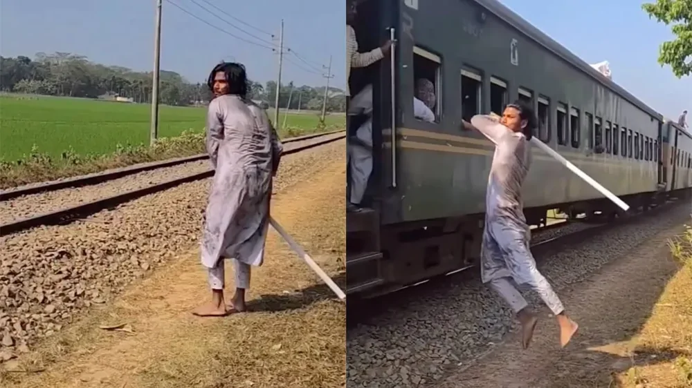 Как воруют телефоны у пассажиров поездов в Пакистане