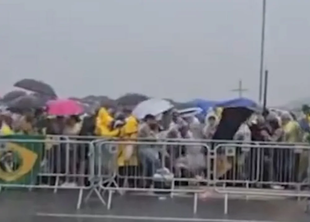 Молния ударила в толпу митингующих в Бразилии