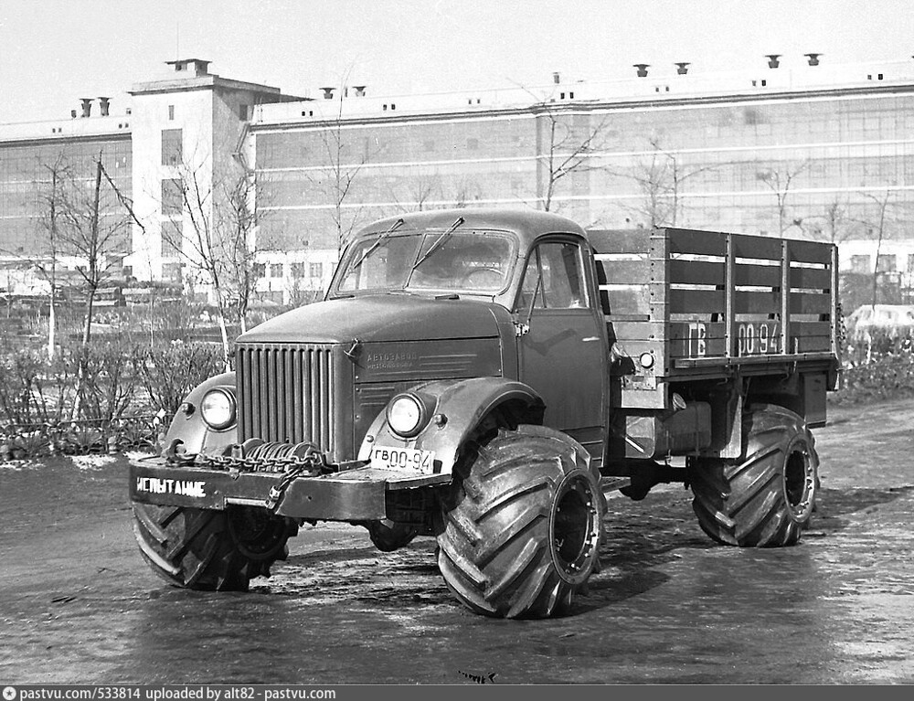 Испытания ГАЗ-63А на арочных шинах в Горьком 