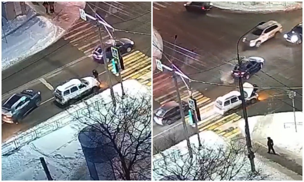 LADA пыталась задавить своего владельца