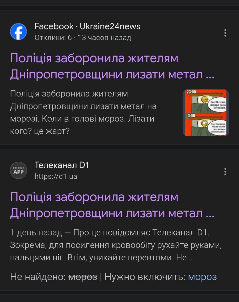 Полиция запретила жителям Днепропетровщины лизать на морозе металл. А потом подумала, и опять разрешила