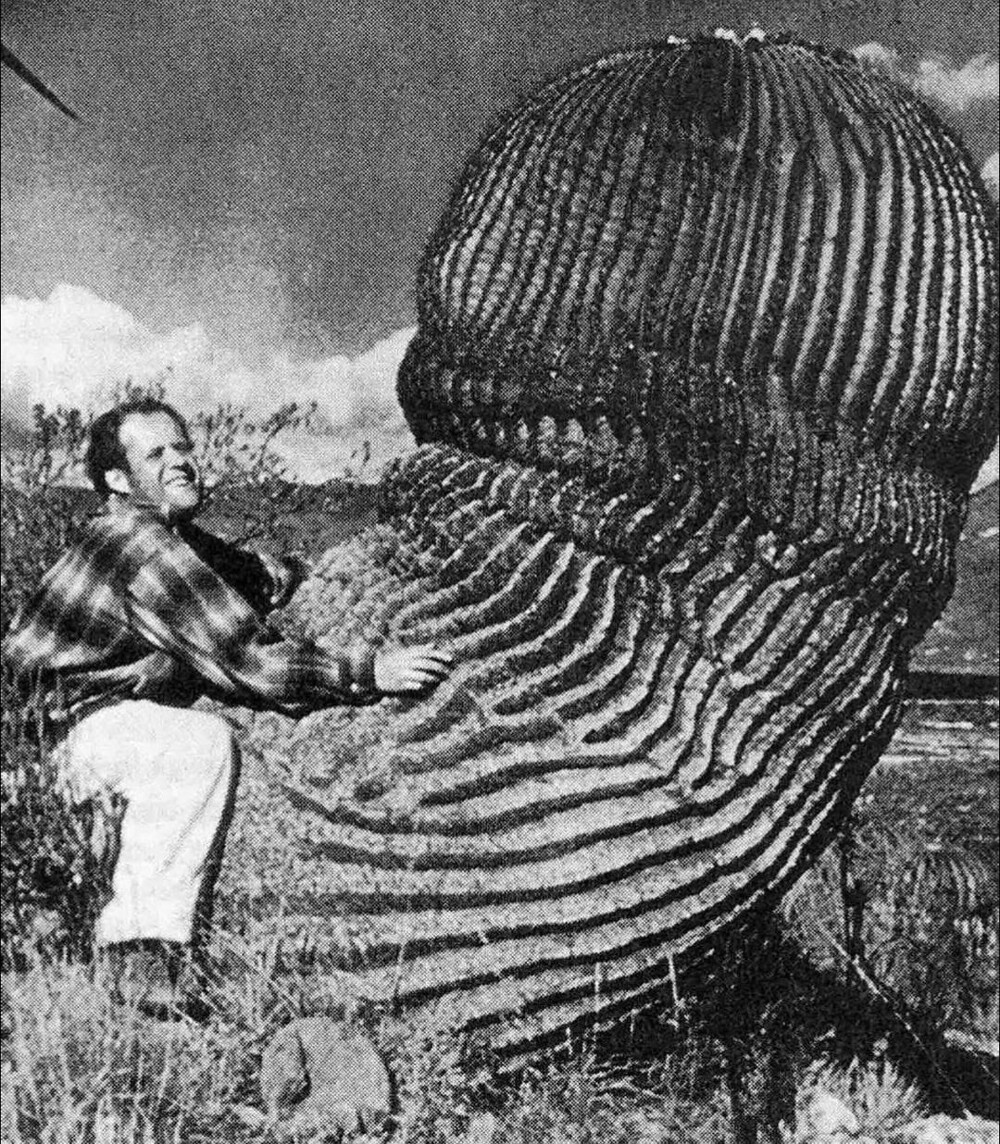 9. Сергей Эйзенштейн позирует с гигантским кактусом в Мексике, 1930-е годы