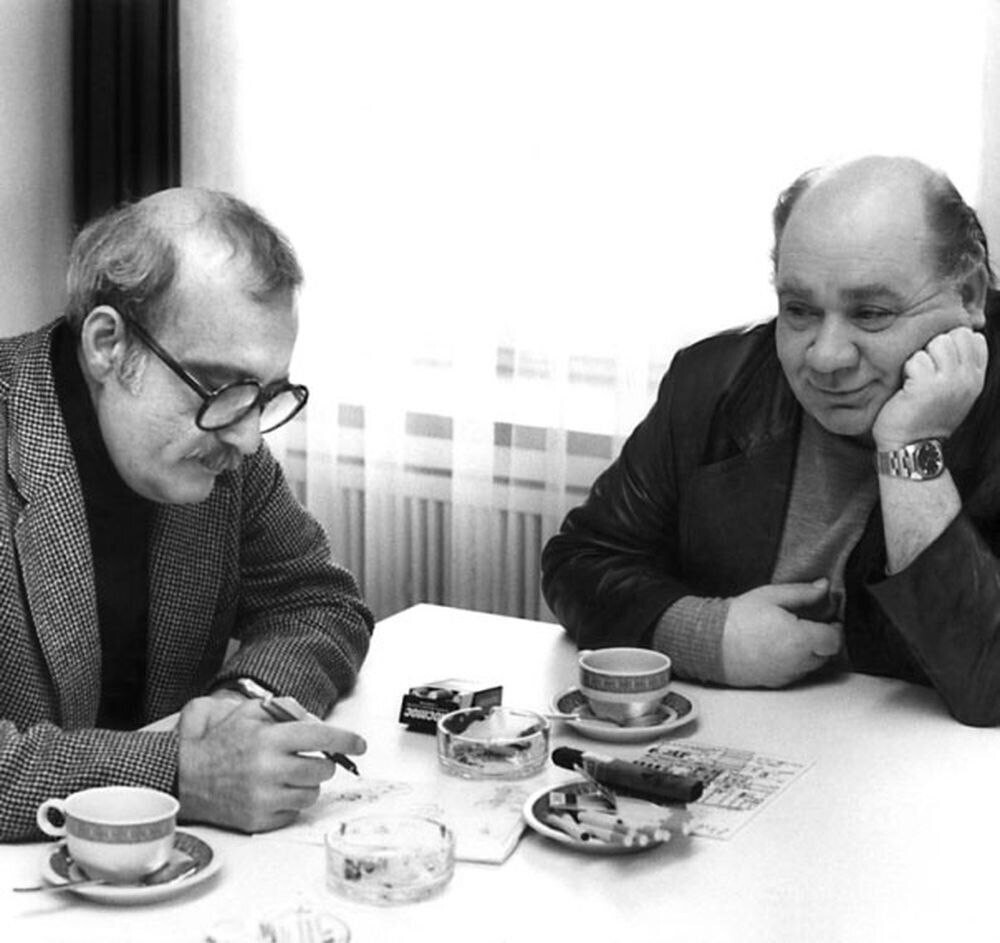 Евгений Леонов и Георгий Данелия