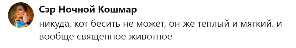 16. Священное животное бесить не может