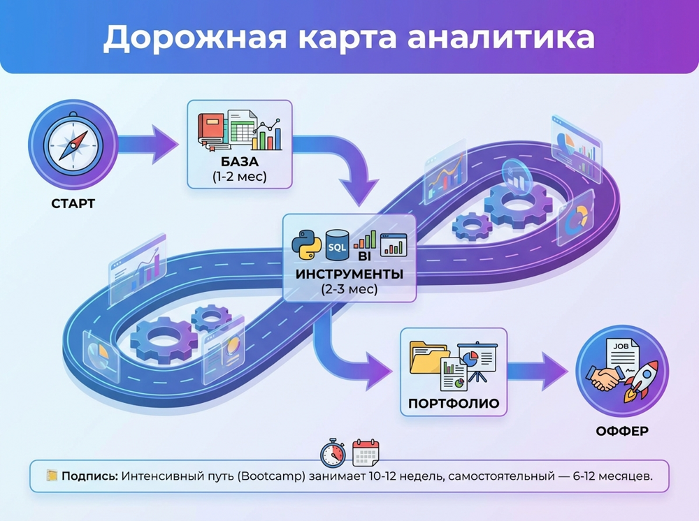 Как стать Data аналитиком с нуля: Гайд 2026 | Зарплата от 110 000 рублей