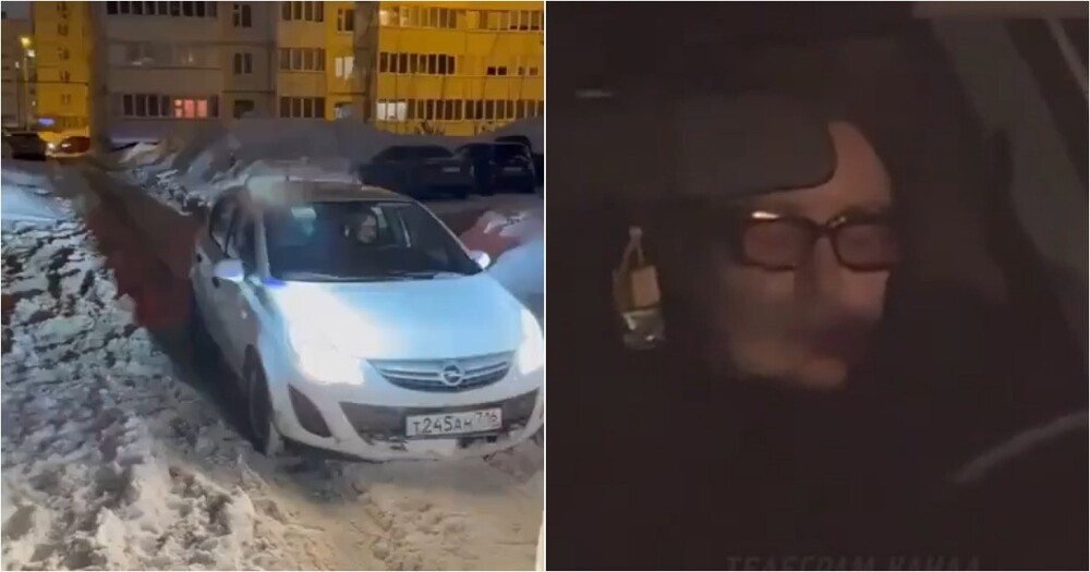 В Казань девушка на малолитражке устроила пробку во дворе, отказавшись уступить несколько метров