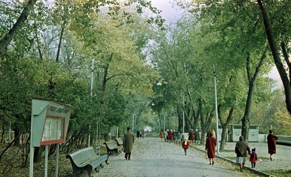 Центральная аллея парка имени Революции в Ростове-на-Дону.