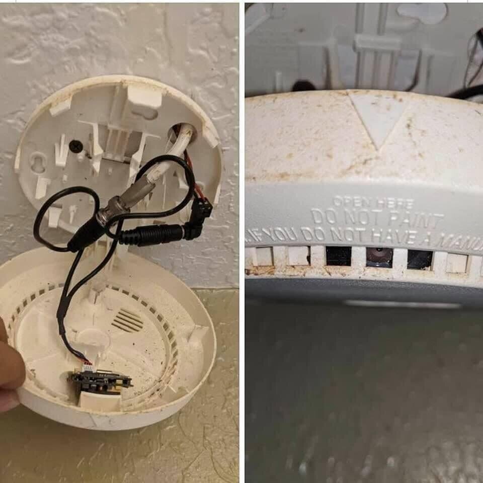 Будьте осторожны, снимая квартиру. В нашей оказалась скрытая камера, замаскированная под датчик пожарной сигнализации