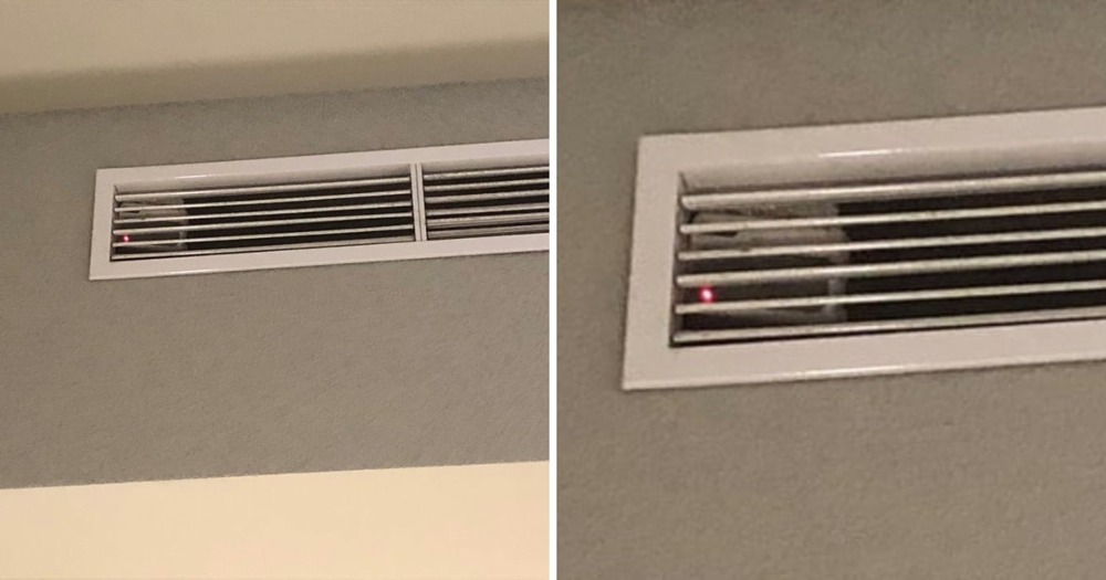 Камера спрятана в вентиляционном отверстии гостиничного номера