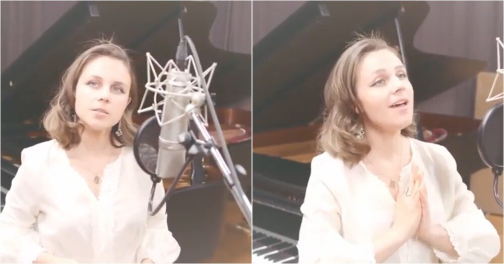 Оперная певица Екатерина Шелехова исполнила «За тихой рекою»