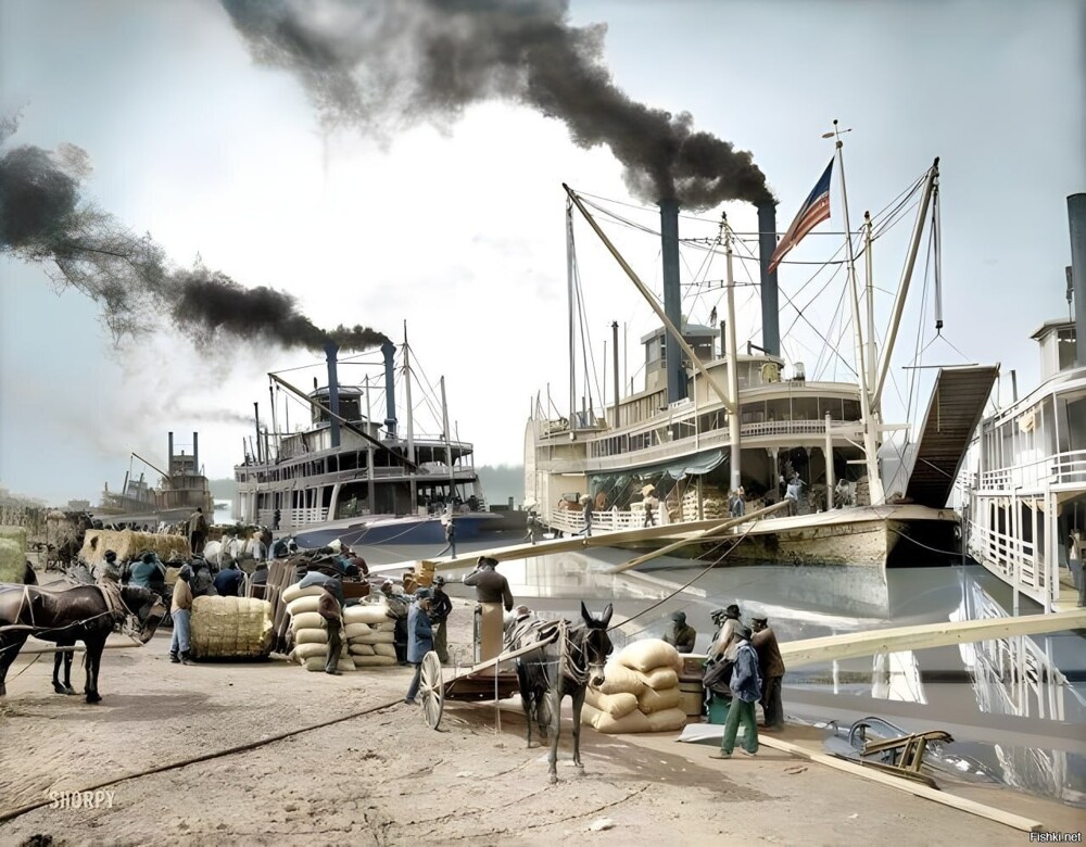 Пароходы на реке Миссисипи, 1907 год