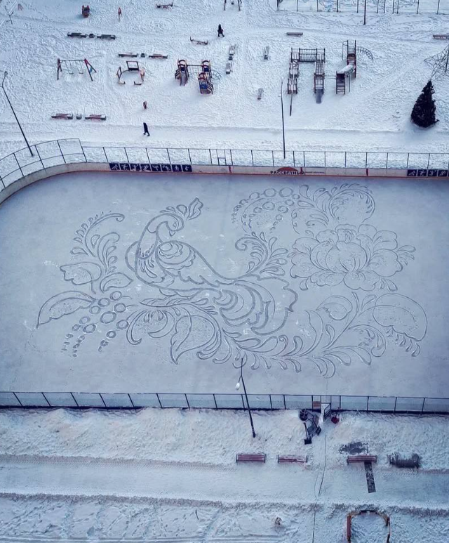 Картины снегом