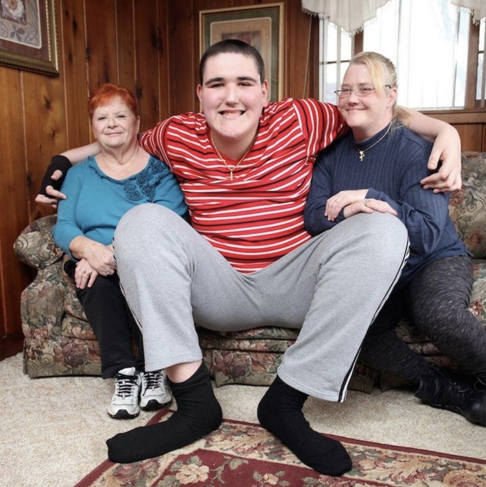 Самый высокий подросток Брок Браун, рост 236 см