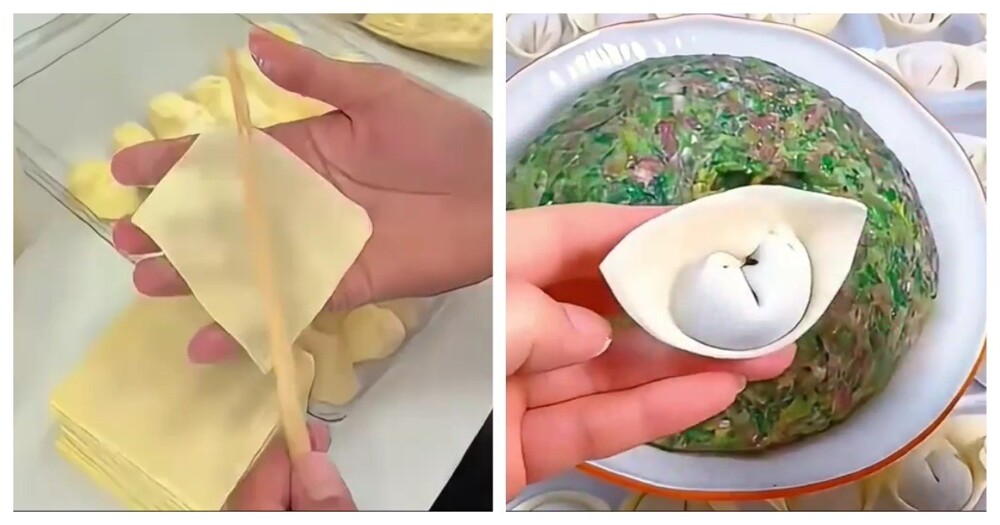 Как китайские мастера лепят пельмени