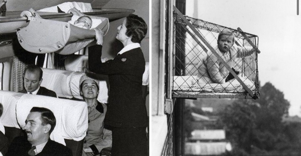 Современным молодым мамам не понять, как можно сюда положить ребенка