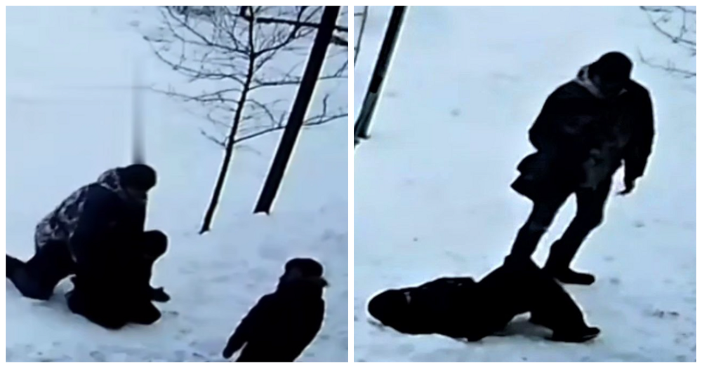 В Тюмени мужчина поставил на колени обидчика сына и попал под проверку полиции