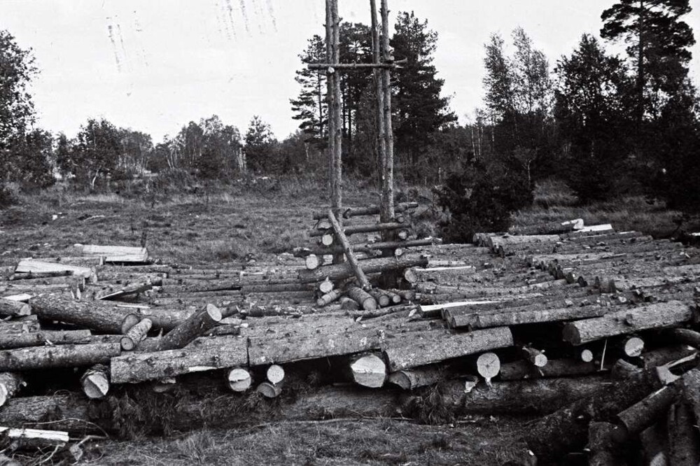Незаконченный костер. Сентябрь 1944 года. Фото-Национальный архив Эстонии