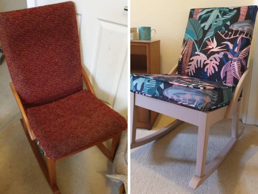 Кресло-качалка, над которым пришлось немало поработать