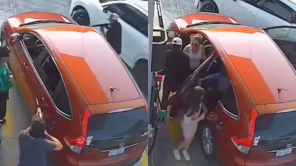Вооружённые грабители угнали машину семьи прямо на заправке в Мексике