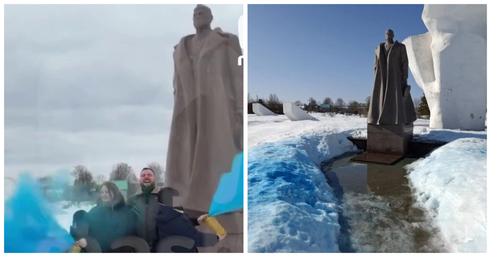 Семья устроила гендер-пати возле памятника маршалу Жукову и заработала уголовное дело