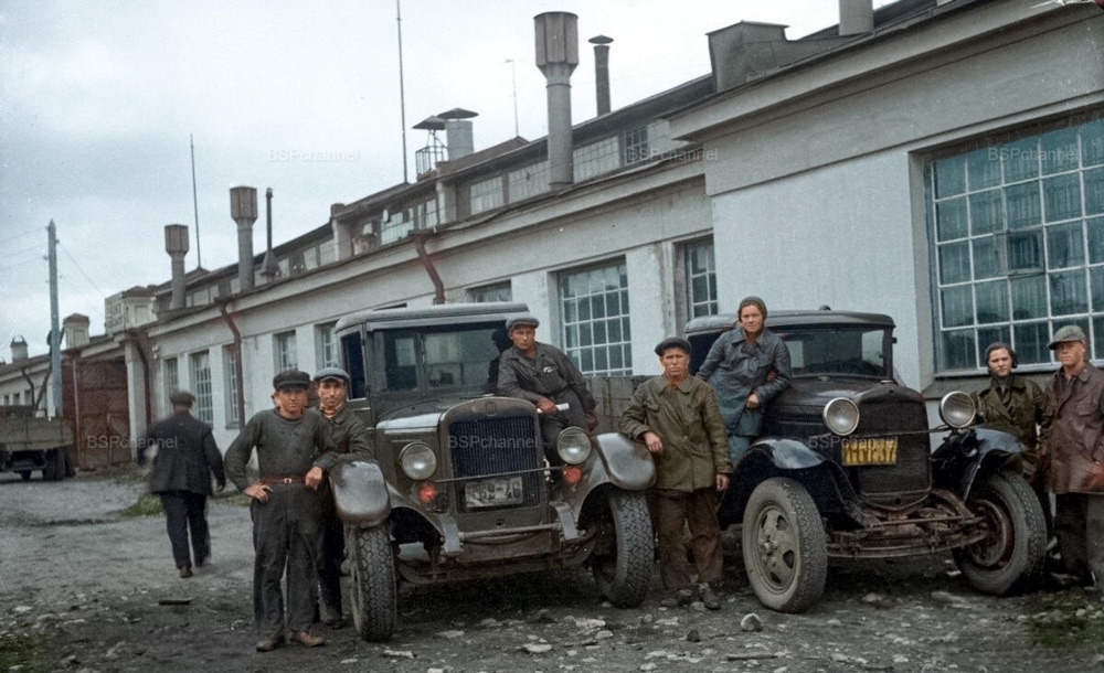 Бригада шоферов в Петрозаводске, 1933