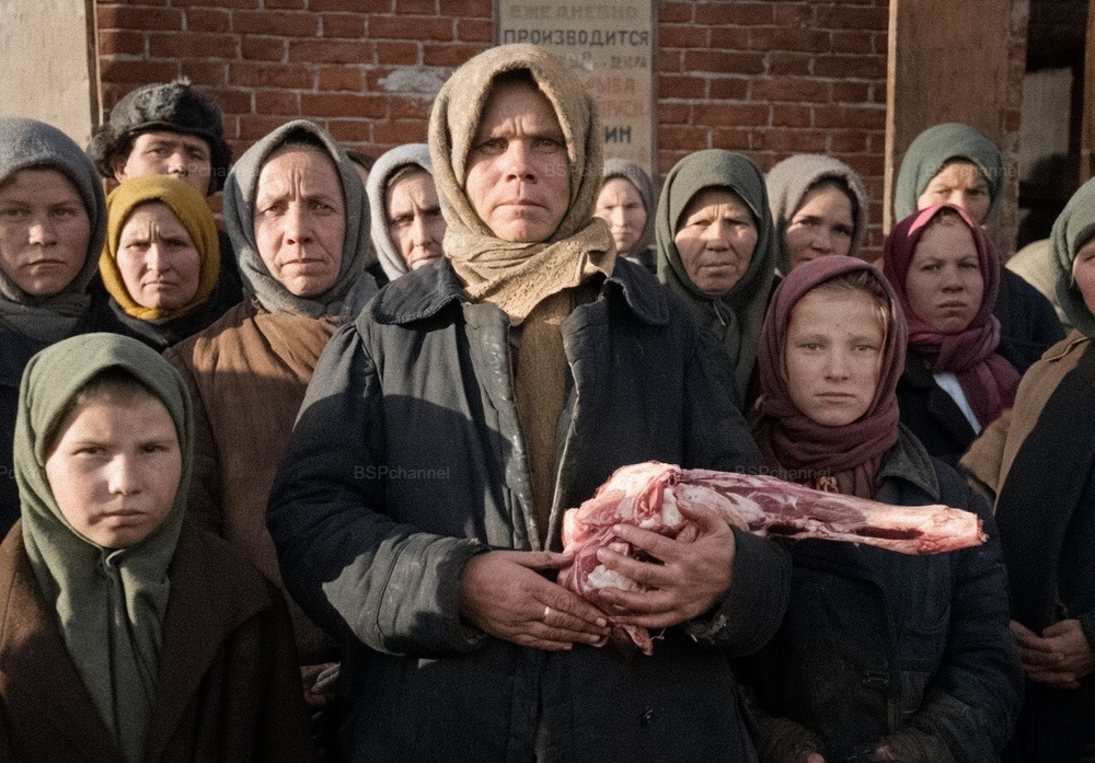 Женщина с мясом, Сибирь, 1931