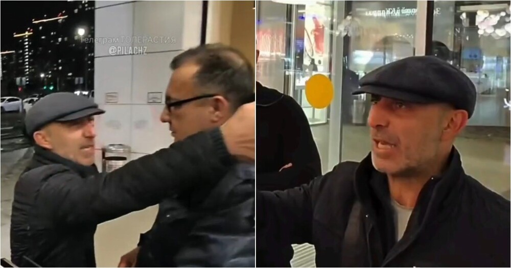 В Краснодаре мужчина устроил скандал у входа в торговый центр