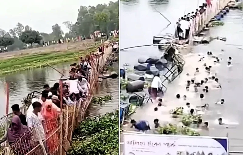 В Бангладеш обрушился переполненный плавающий мост