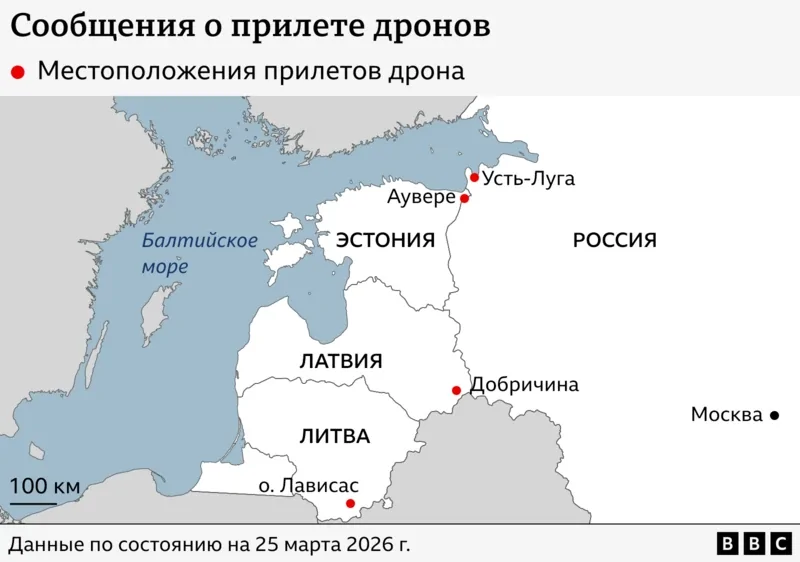 Украина атаковала Прибалтику