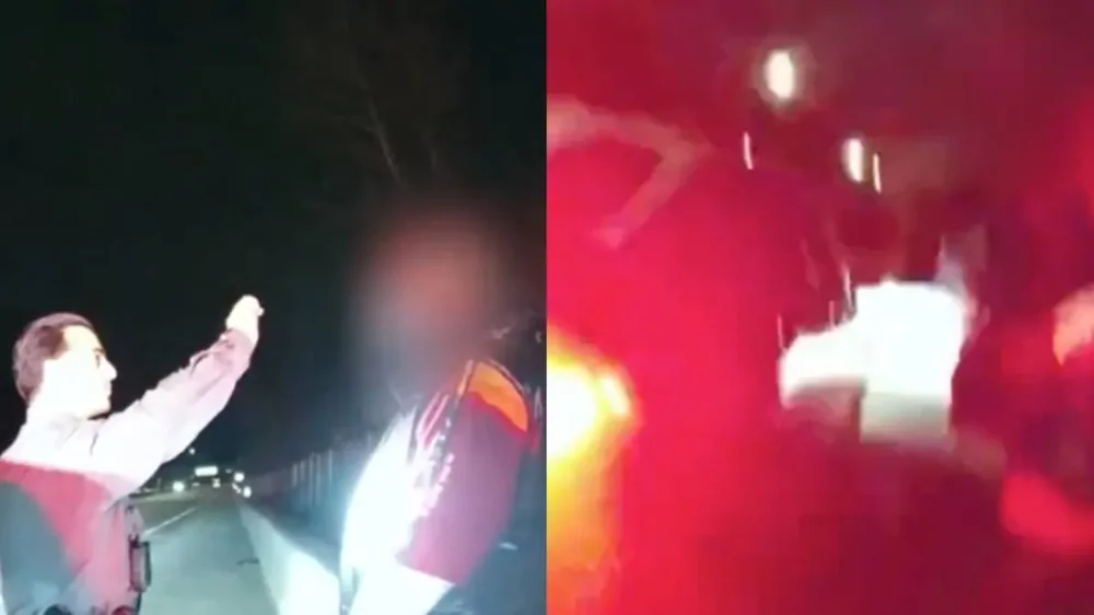 Повезло как никогда: офицер пережил мощный удар