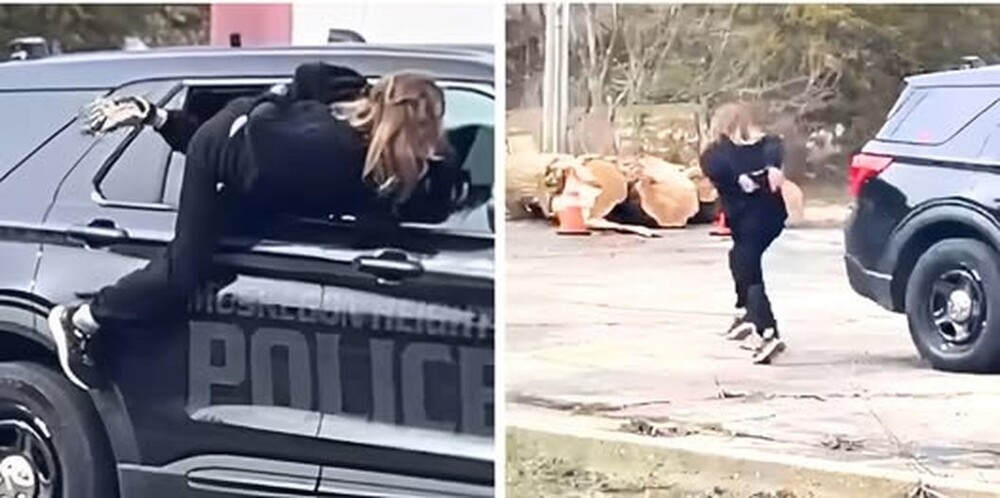 Женщина сбежала из полицейской машины через окно, но была повторно задержана