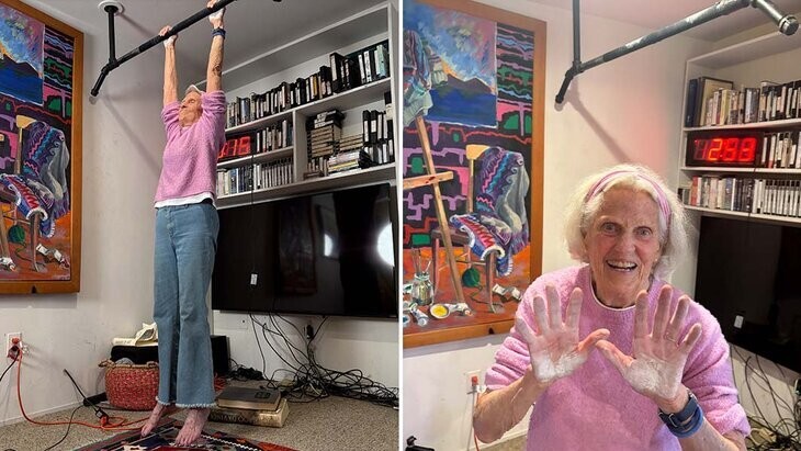 90-летняя американка попала в Книгу рекордов Гиннесса, провисев на турнике почти три минуты